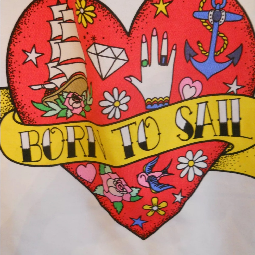 BORN TO SAIL tote bag